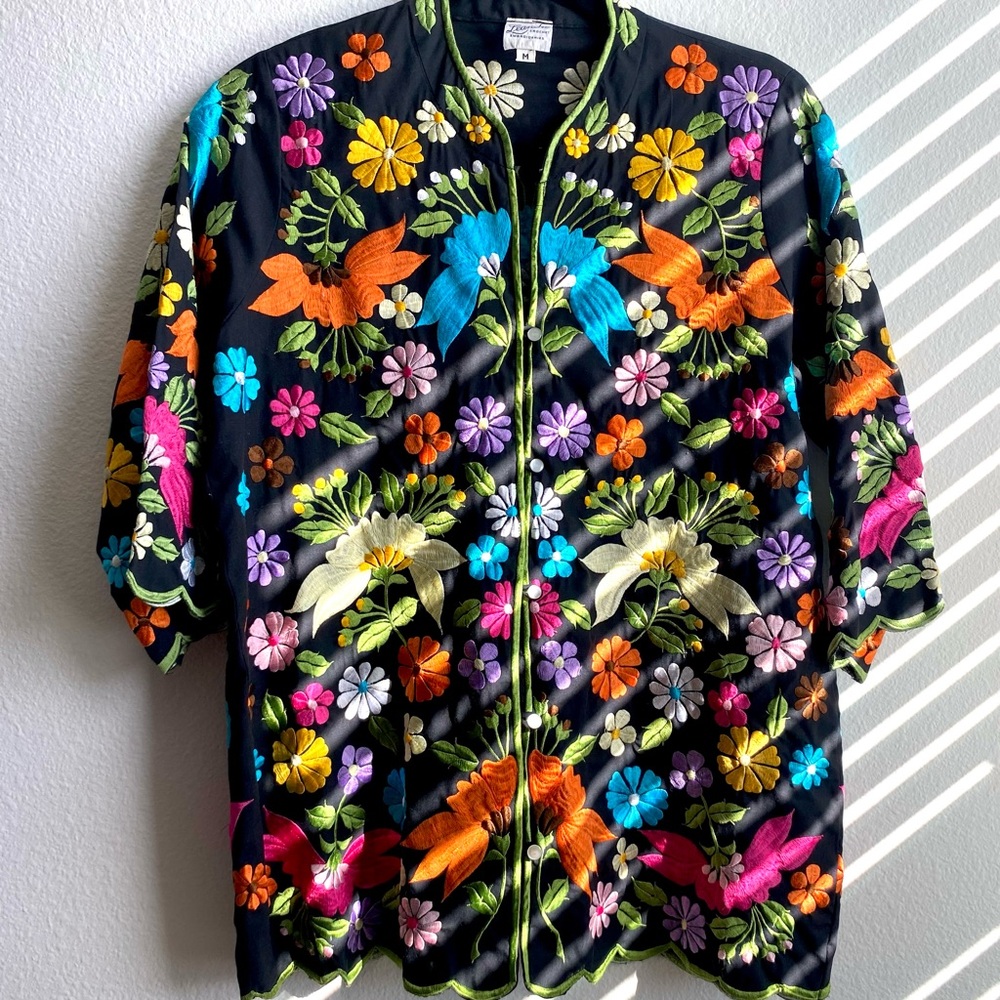 Vintage Floral Embroidered Jacket